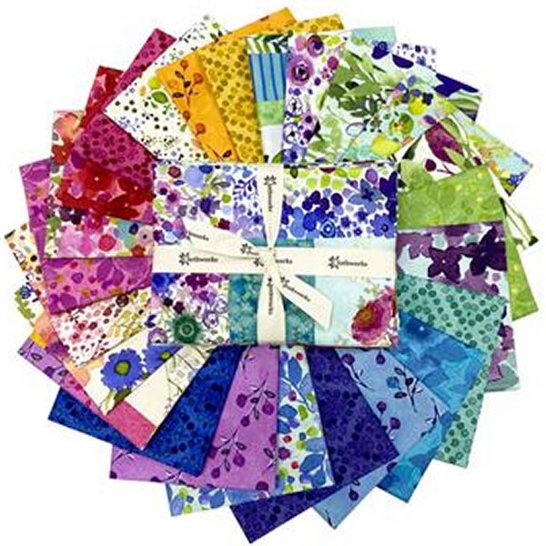  SEWACC 28pcs Solid Color Patchwork Craft Fabric Floral