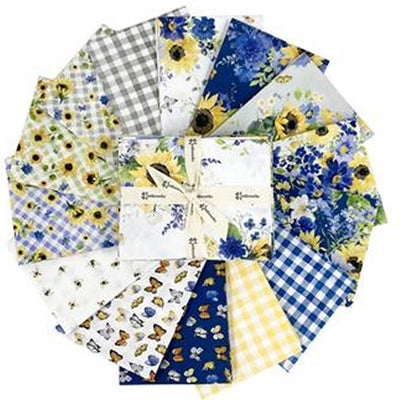 Clothworks - Sunflower Bouquets Fabric Bundle