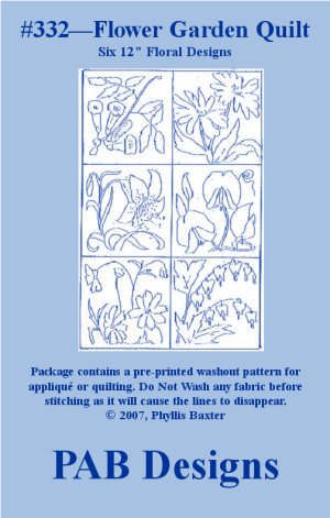 PAB Designs - 332 Flower Garden Quilt