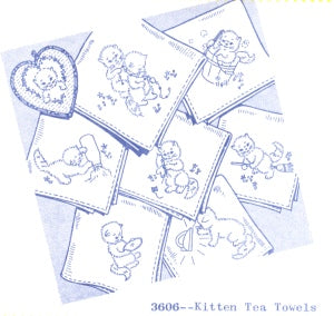 Aunt Martha 3606 - Kitten Tea Towels