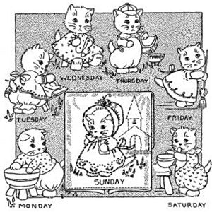 Aunt Martha 3982 - Kitten Chores