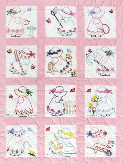 Girls - 9" Pre-Printed Quilt Squares