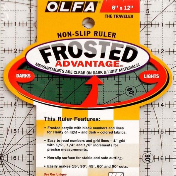 Olfa 6 x 24 Non-Slip Frosted Advantage Ruler