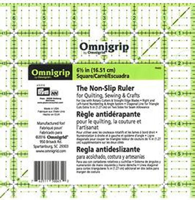 Omnigrip Ruler - 6.5" square