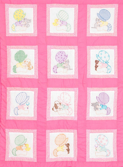 Sunbonnet Babies  9" Pre-Printed Quilt Squares