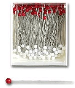 Clover - Red and White Silk Pins