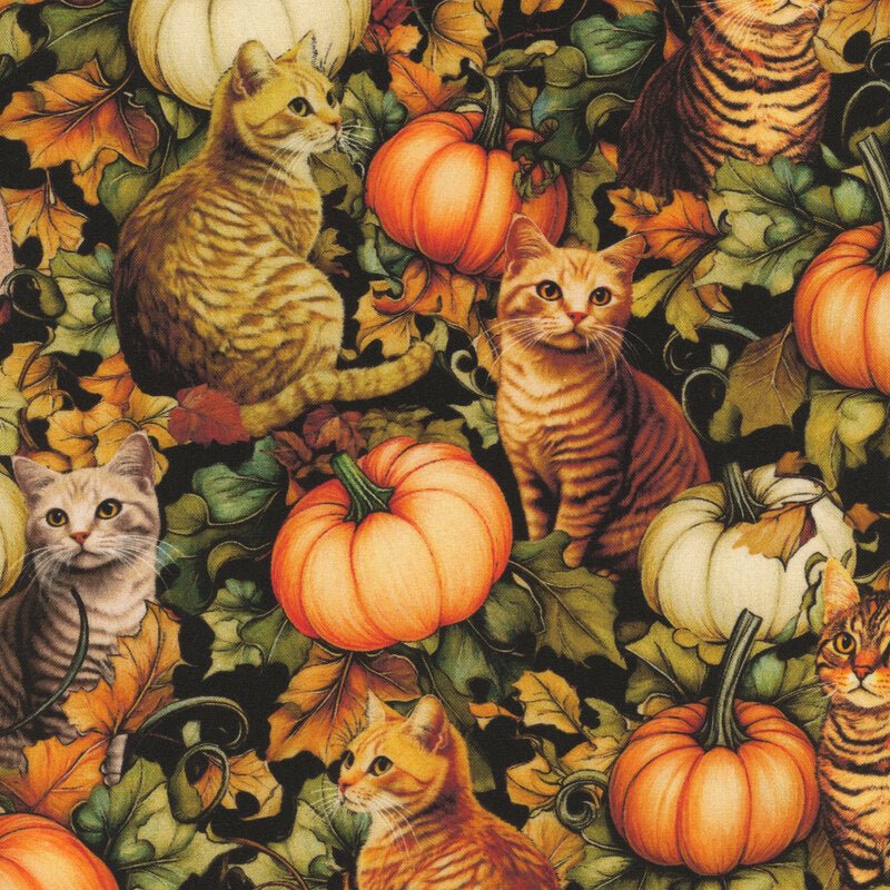 Benartex - Autumn Cats - Grandma's Attic Quilting