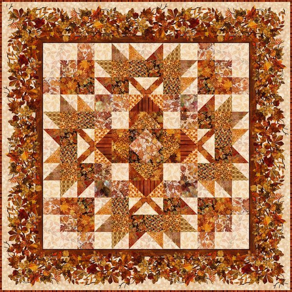 In the Beginning - Falling Leaves - Grandma's Attic Quilting