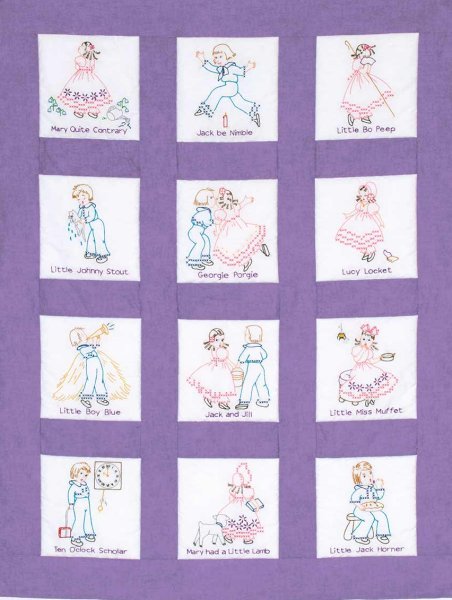 Jack Dempsey - 9" Nursery Blocks - Grandma's Attic Quilting