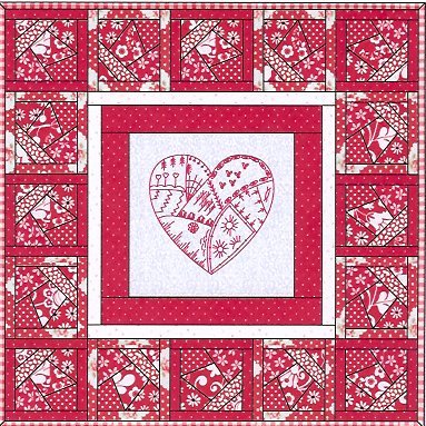 Sweethearts Redwork - Grandma's Attic Quilting
