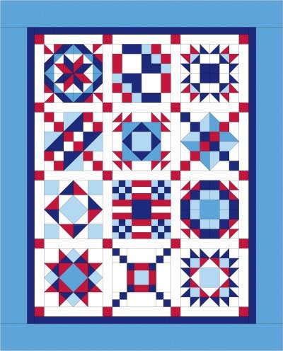 19th Century Quiltmaking - Red/White/Blue Colorway - Grandma's Attic Quilting