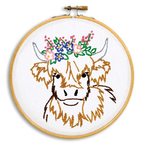 6" Hoop Kit - 4096-973 Highland Cow - Grandma's Attic Quilting