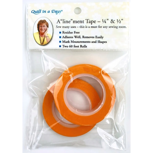 Quilt In a Day - A"line"ment Tape - 1/4" &amp; 1/2"