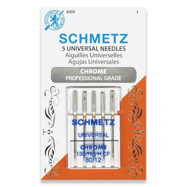 Schmetz Chrome Universal Needles 80/12 Grandma's Attic Quilting