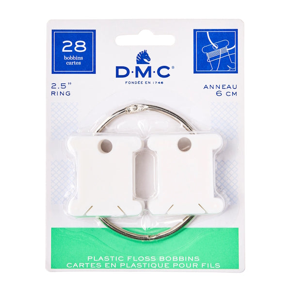 DMC - Plastic FLoss Bobbins with Ring