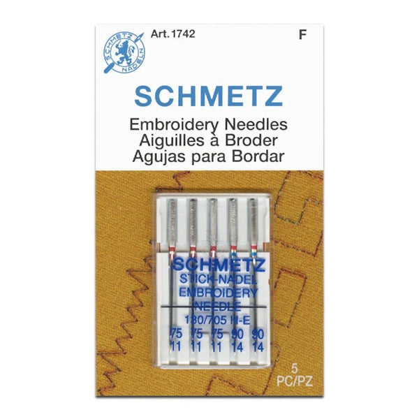 Schmetz - Embroidery Needles 75/11 &amp; 90/14