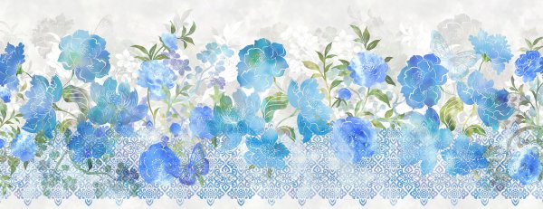 In the Beginning - 10JYT-2 Border Print in Blue