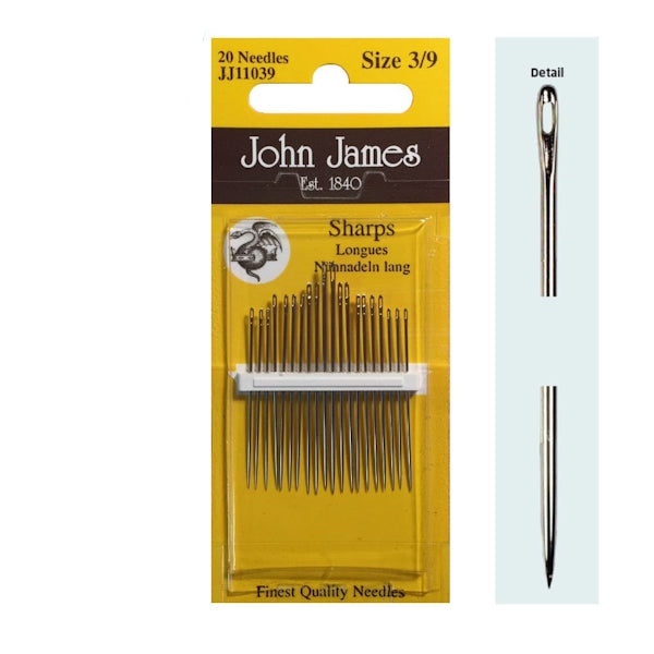 John James - Sharps Needles - Size 3/9