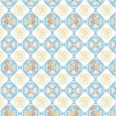 P&B Textiles - 5782-EB Ecru Blue