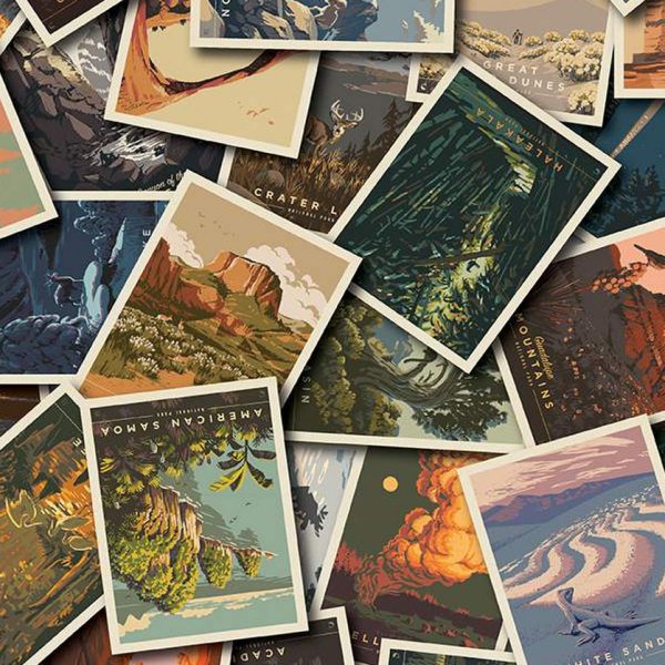 Legends of National Parks Postcard Toss by Riley Blake Designs