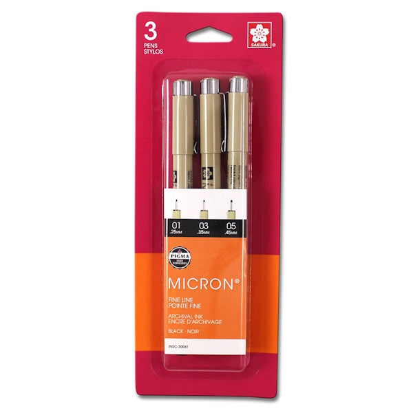 Micron - Black Fine Line Archival Ink Pens