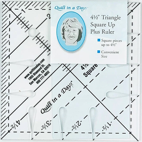 Quilt in a Day - 4 1/2 Inch Triangle Square Up Plus Ruler – Grandma's ...