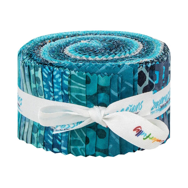 Riley Blake - Expressions Batik Rolie Polie - Bayou Blues