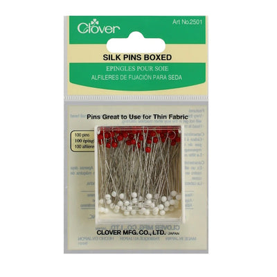 Clover - Red and White Silk Pins