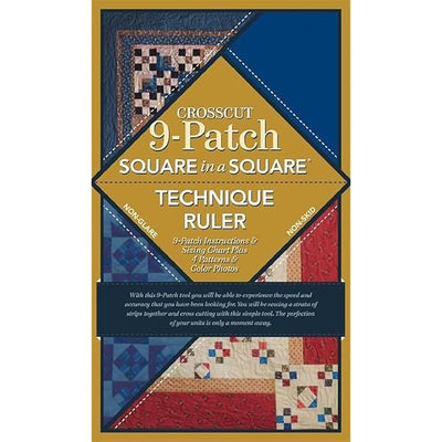 Square in a Square - Crosscut 9-Patch ruler