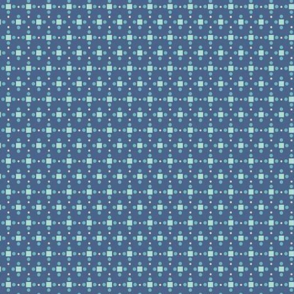 Riley Blake fabric Scoot by Deenarutter dots, circles blue by the yard  C2722