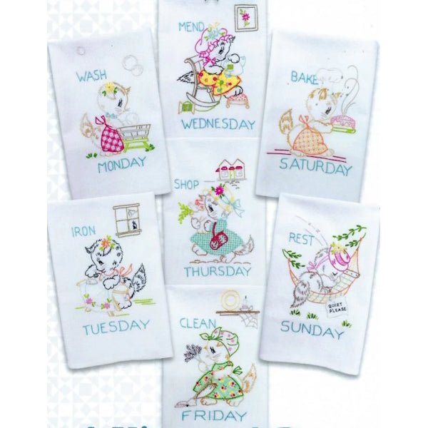 A Kitten a Day Dishtowels Block of the Month Club - Grandma's Attic Quilting