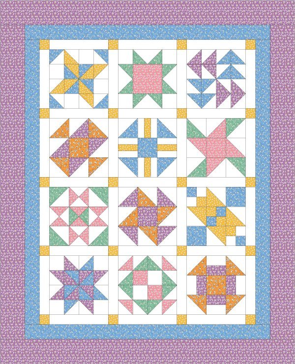A Stitch in Time Block of the Month Club - 1930s Colors - Grandma's Attic Quilting