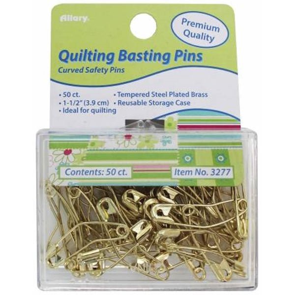 Allary - Curved Quilting Basting Pins 1 1/2" - Grandma&