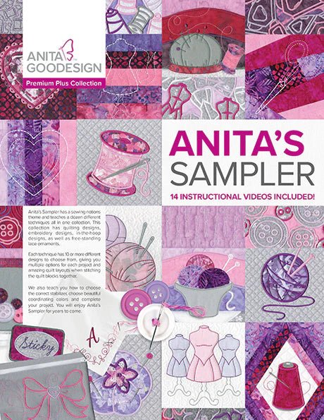 Anita's Sampler with CD - Grandma's Attic Quilting