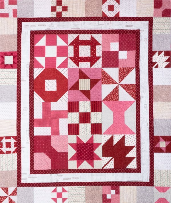 Antiquated Etiquette - Redwork Colorway - Grandma's Attic Quilting
