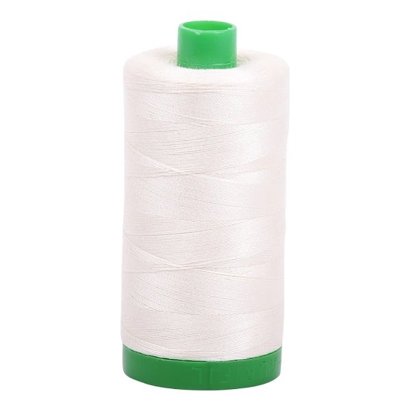 Aurifil Thread - 2026 White (40wt) - Grandma's Attic Quilting