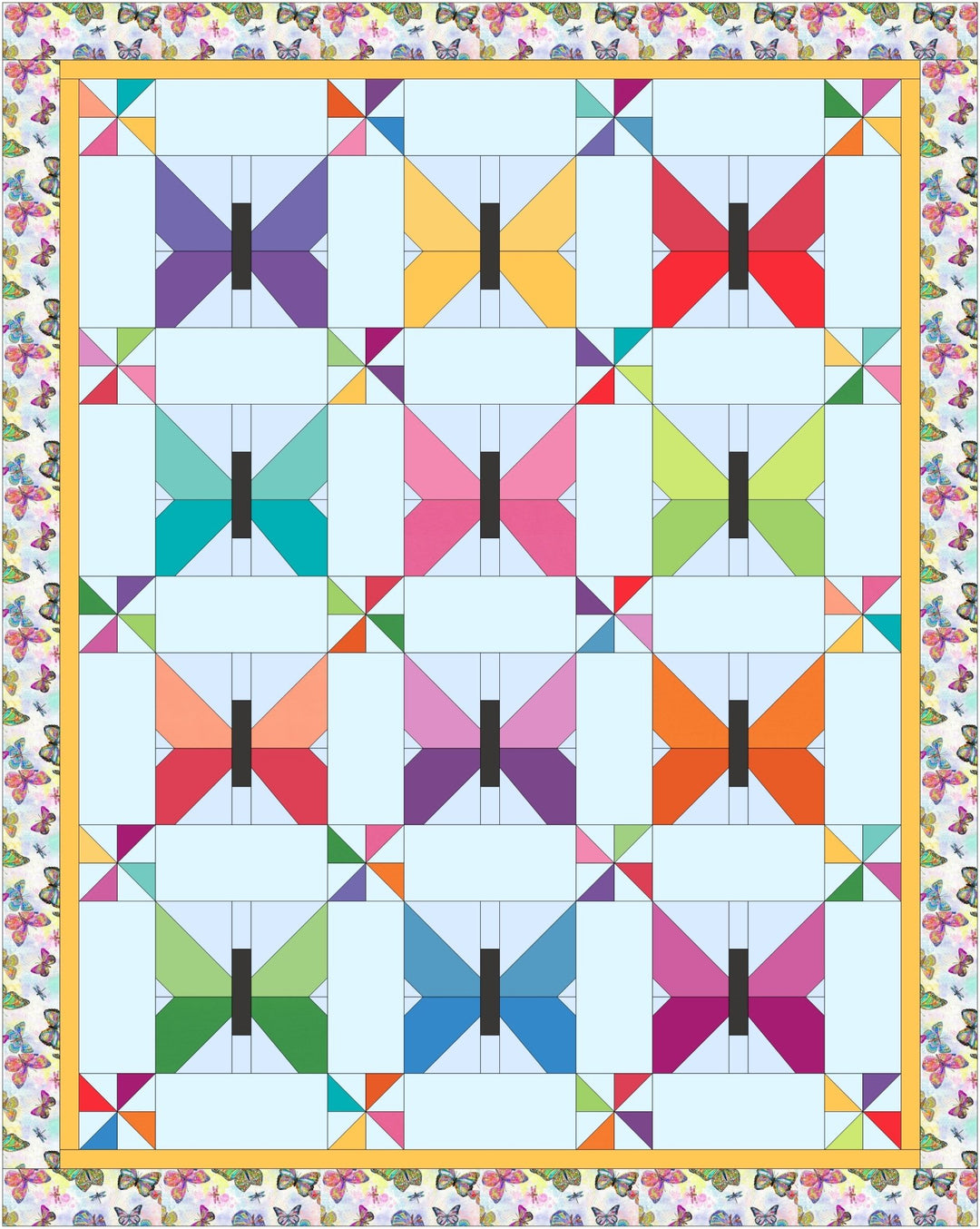 Becky's Butterflies Block of the Month Club - Grandma's Attic Quilting