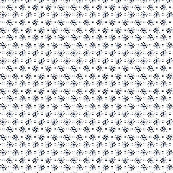 Benartex - 14656-50 White/Navy - Grandma&
