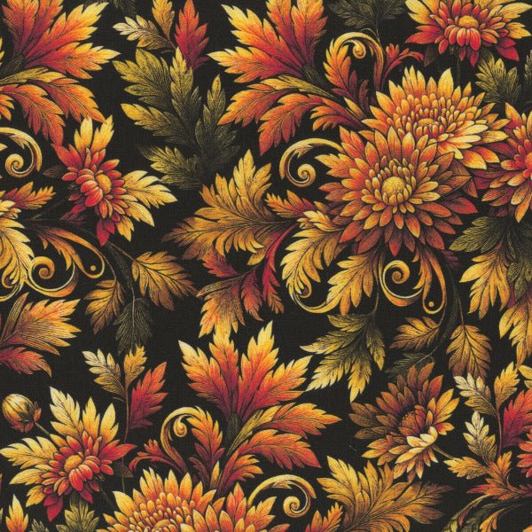 Benartex - 16766-87 Black/Spice - Grandma&