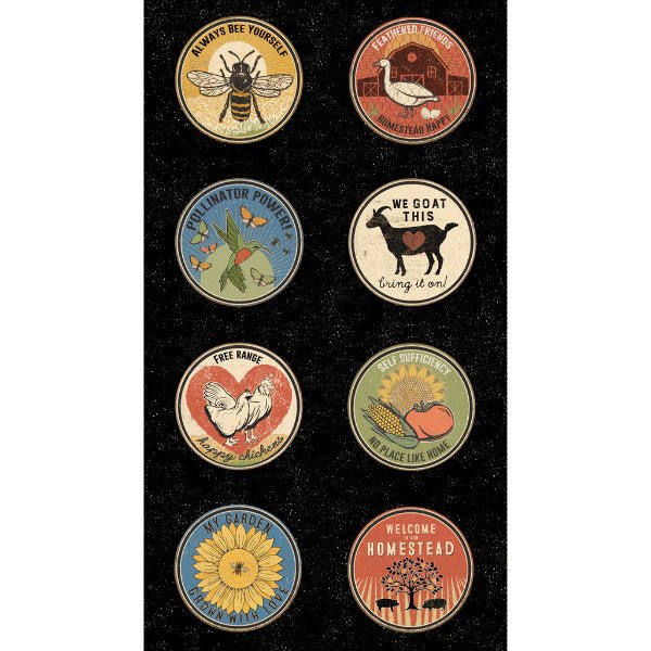 Clothworks - Y4603-3 Black - Grandma&