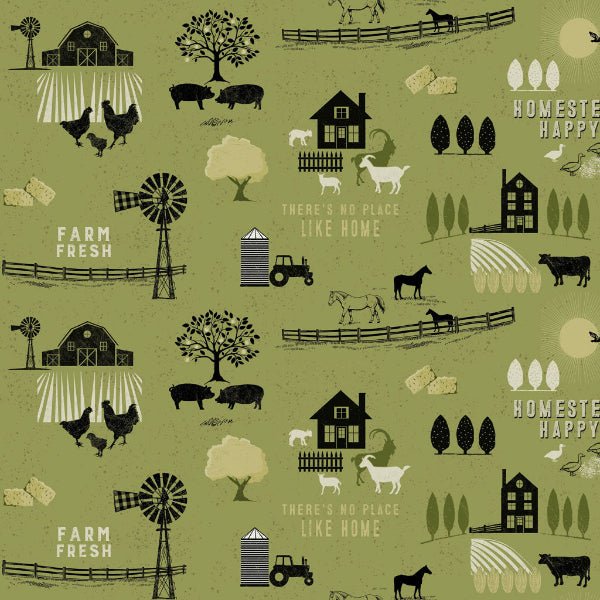 Clothworks - Y4604-24 Olive - Grandma&