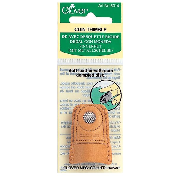 Clover - Leather Coin Thimble - Grandma's Attic Quilting