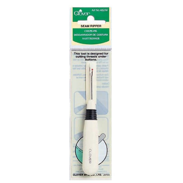 Clover - White Handled Seam Ripper - Grandma's Attic Quilting