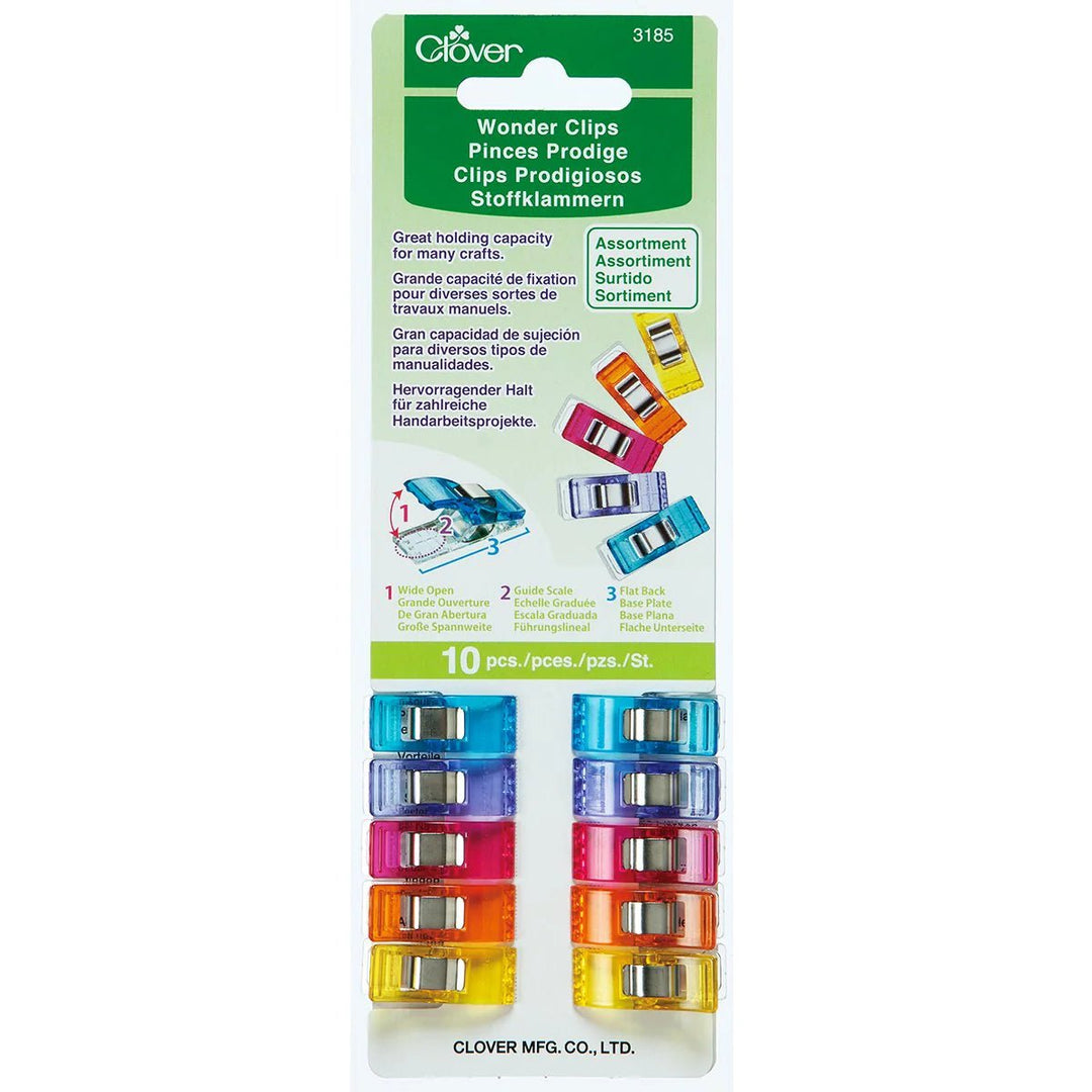 Clover - Wonder Clips Assorted Colors 10pc - Grandma&