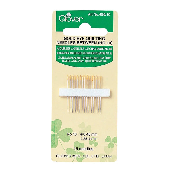 Clover - Gold Eye Quilting Between Needles - Size 10