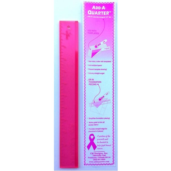 CM Designs - Add a Quarter Ruler - Grandma's Attic Quilting