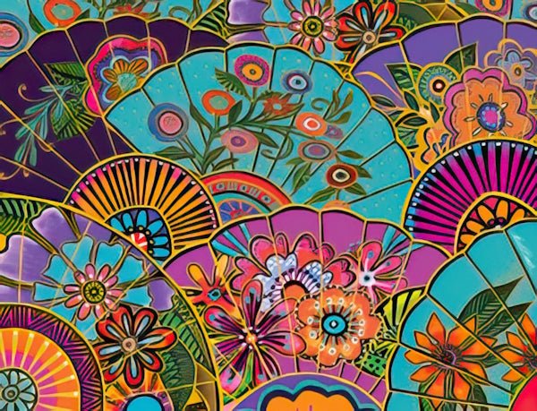 Colorful Fans - Grandma&