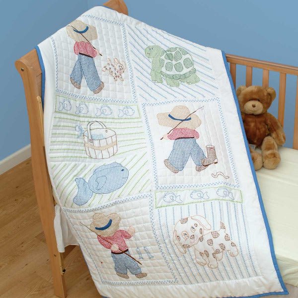 Crib Quilt Top - 4060-16 Little Boys - Grandma's Attic Quilting