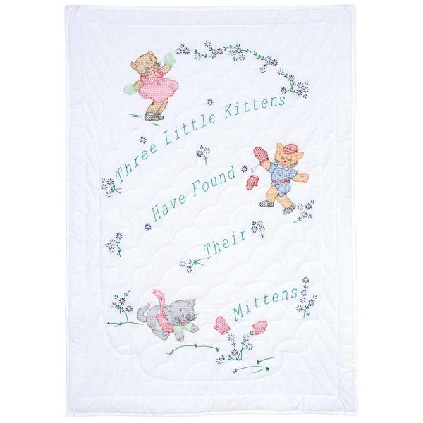 Crib Quilt Top - 4060-22 Three Little Kittens - Grandma&