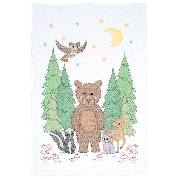 Crib Quilt Top - 4060-768 Woodland Bear - Grandma&
